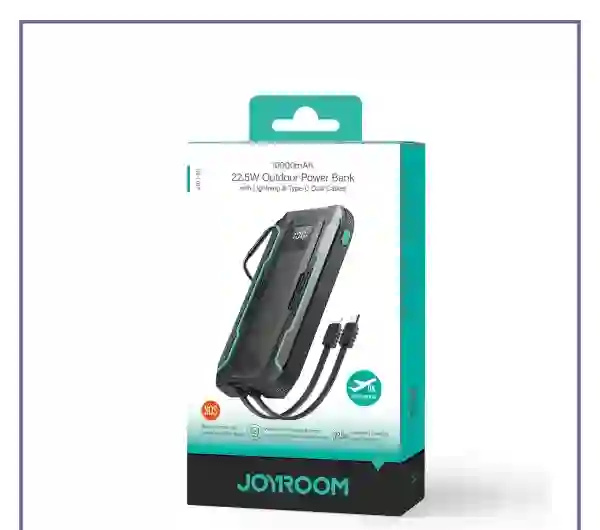 پاور بانک 22.5 وات 10000 جویروم با کابل متصل JOYROOM JR-L017 Power Bank (E)