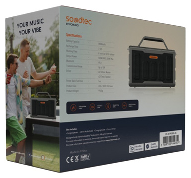 اسپیکر بلوتوثی پرودو Porodo Soundtec Surge Speaker PD-STPS100 (E)