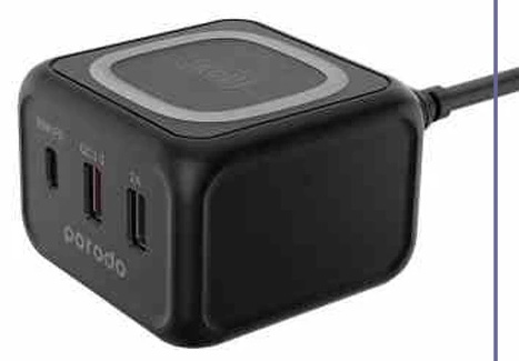 شارژر وایرلس رومیزی 3 پورت 30 وات پرودو Porodo Triple Ports Fast Wireless Charger FWCH005 (E)
