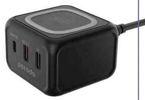 شارژر وایرلس رومیزی 3 پورت 30 وات پرودو Porodo Triple Ports Fast Wireless Charger FWCH005 (E)