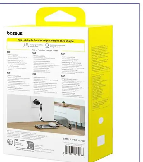 آداپتور شارژ دیواری 20 وات بیسوس Baseus GaN5S 20W Type-C Fast Charger CCAN20E5-S (E)