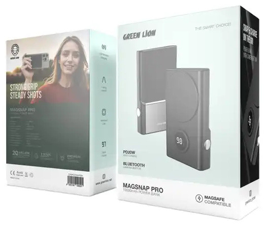 پاوربانک مگنتی 10000 گرین لاین Green Lion MagSnap Pro Power Bank GNMGSNAPBK (E)