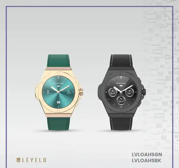 ساعت هوشمند لولو Levelo Oak Automatique Hybrid Smart Watch LVLOAHSBK (E)