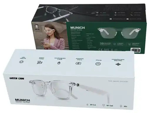عینک محافظ چشم هوشمند گرین لاین Green Lion Munich Smart Glass GNMUSGLSSWH (E)