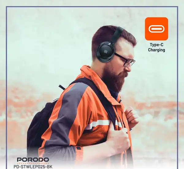 هدست بیسیم پرودو Porodo Soundtec Zen Active Noise-Cancellation Headphone PD-STWLEP025 (E)