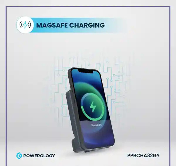 پاوربانک وایرلس و هولدر دریچه کولری پاورولوژی Powerology 5000mAh Air-Vnet Power Bank PPBCHA32 (E)