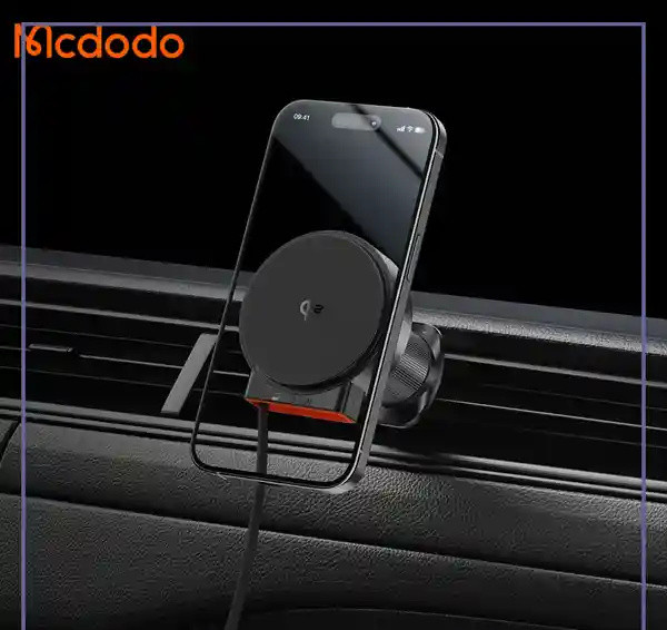 هولدر وایرلس رو داشبوردی و دریچه کولری مک دودو Mcdodo MagQ Qi2 Magnetic Wireless Car Charger CH-0090 (E)
