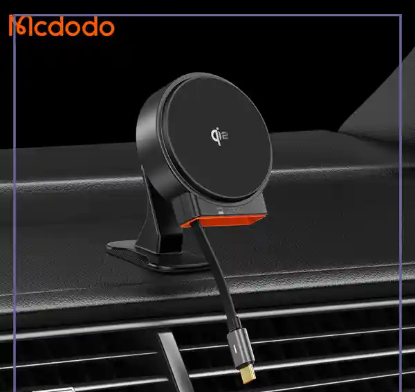 هولدر وایرلس رو داشبوردی و دریچه کولری مک دودو Mcdodo MagQ Qi2 Magnetic Wireless Car Charger CH-0090 (E)