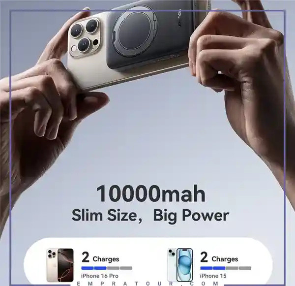 پاوربانک وایرلس مگنتی 10000 جویروم Joyroom 22.5W Magnetic Wireless Power Bank JR-PBM12 (E)