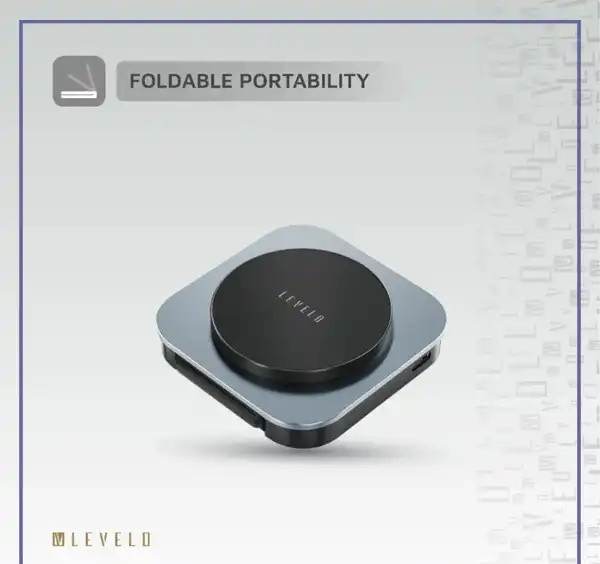 شارژر بیسیم 3 کاره لولو Levelo TrioFlow 3 In 1 Wireless Charger (E)