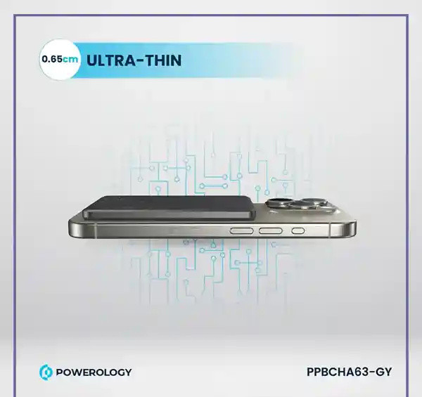 پاوربانک وایرلس 5000 پاورولوژی Powerology Ultra-Thin Magsafe Power Bank PPBCHA63 (E)