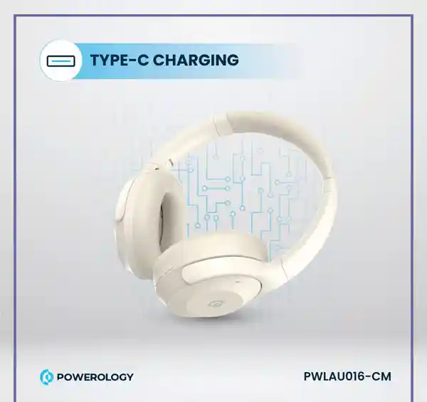 هدست بلوتوث پاورولوژی Powerology Hybrid ANC Headphone PWLAU016 (E)