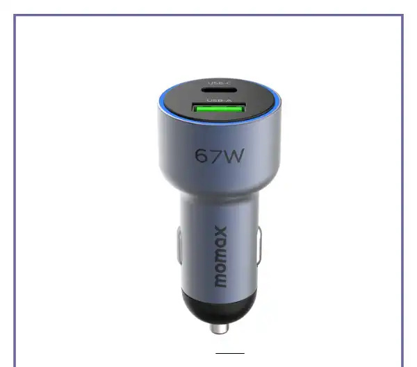 شارژر فندکی دو پورت 67 وات مومکس Momax MoVe Car Charger UC16E (E)