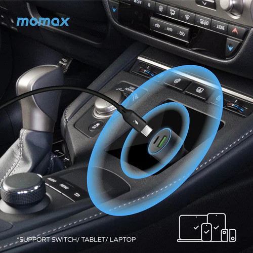 شارژر فندکی دو پورت 67 وات مومکس Momax MoVe Car Charger UC16E (E)