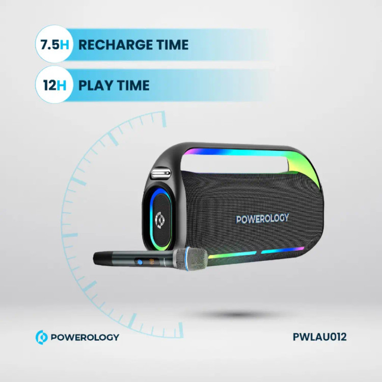 اسپیکر بلوتوثی پاورولوژی Powerology Deep Bass Party Speaker PWLAU012 (E)