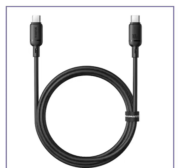 کابل دو سر تایپ سی 100 وات 1 متر بیسوس Baseus Silky Series Type-C to Type-C CB000114 (E)