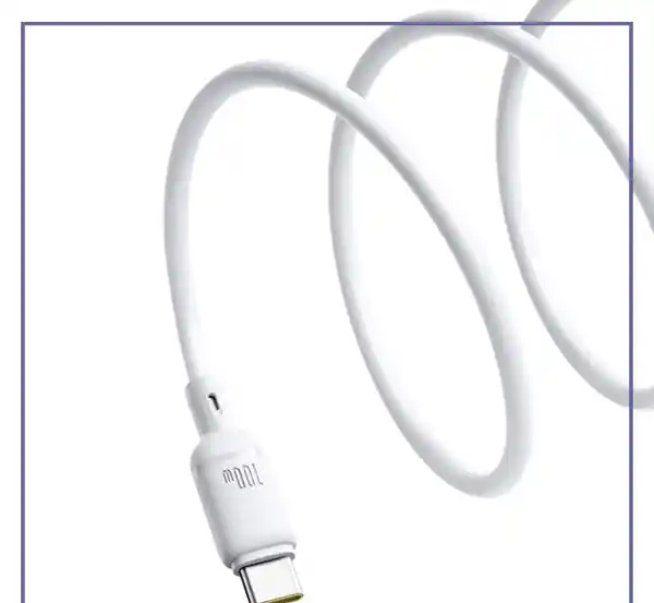 کابل دو سر تایپ سی 100 وات 1 متر بیسوس Baseus Silky Series Type-C to Type-C CB000114 (E)