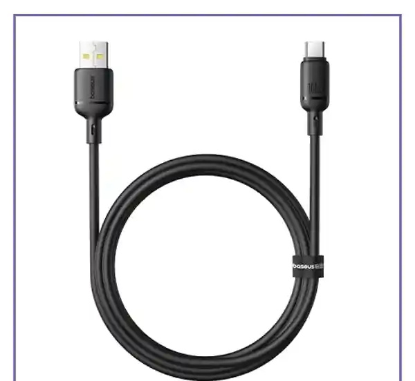 کابل تایپ سی 100 وات یک متر بیسوس Baseus Silky Series 1m 100W USB to USB-C CB000113 (E)