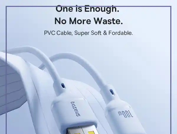 کابل تایپ سی 100 وات یک متر بیسوس Baseus Silky Series 1m 100W USB to USB-C CB000113 (E)