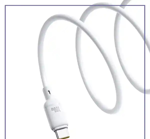 کابل تایپ سی 100 وات یک متر بیسوس Baseus Silky Series 1m 100W USB to USB-C CB000113 (E)