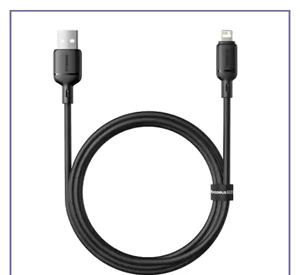 کابل شارژ لایتنینگ 1 متر بیسوس Baseus Silky Series lightning cable CB000115 (E)