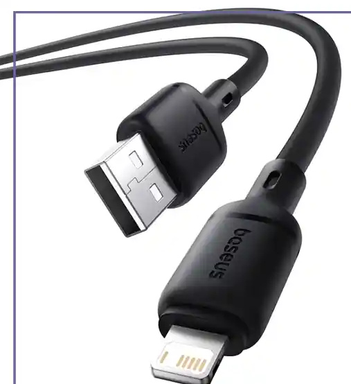 کابل شارژ لایتنینگ 1 متر بیسوس Baseus Silky Series lightning cable CB000115 (E)