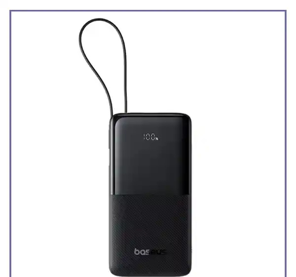 پاوربانک 20وات 10000 با کابل بیسوس Baseus Power Bank Bipow 2 With Cable PPBD2-1W20 (E)