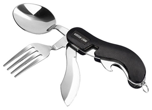 ست قاشق و چنگال مسافرتی گرین لاین Green Lion 4 in 1 Cutlery Set GN4IN1CSETBK (E)