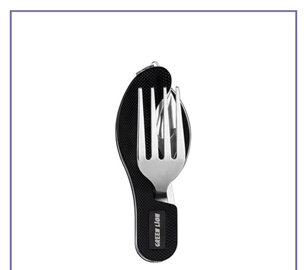 ست قاشق و چنگال مسافرتی گرین لاین Green Lion 4 in 1 Cutlery Set GN4IN1CSETBK (E)