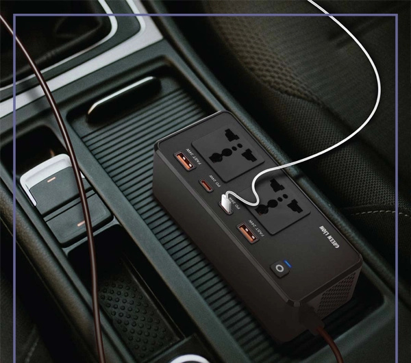 اینورتر 200 وات گرین لاین Green Lion 200W Car Inverter GNGC200CINBK (E)