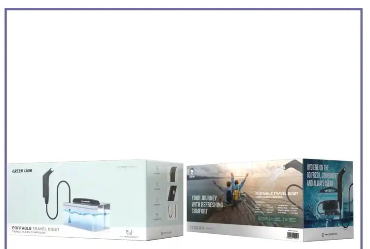 جارو خودشور همراه با شلنگ مسافرتی گرین لاین Green Lion Portable Travel Bidet GNPORTRBDTBK (E)