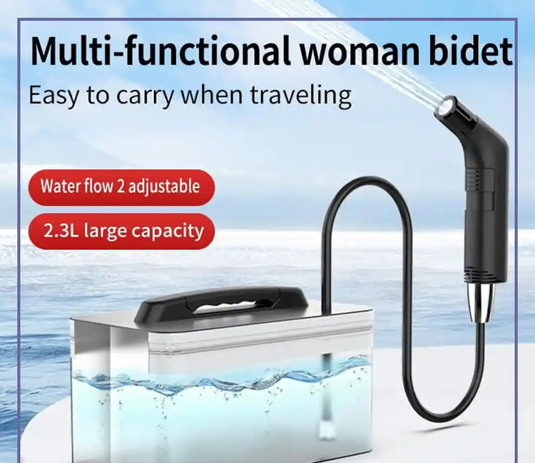 جارو خودشور همراه با شلنگ مسافرتی گرین لاین Green Lion Portable Travel Bidet GNPORTRBDTBK (E)