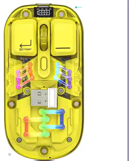 موس نورانی با بدنه شفاف کوتسی COTECi OF-026 Magic Crystal IV Mouse (E)