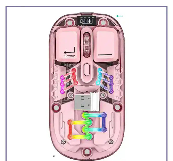 موس نورانی با بدنه شفاف کوتسی COTECi OF-026 Magic Crystal IV Mouse (E)