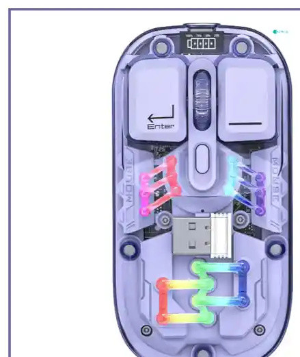 موس نورانی با بدنه شفاف کوتسی COTECi OF-026 Magic Crystal IV Mouse (E)