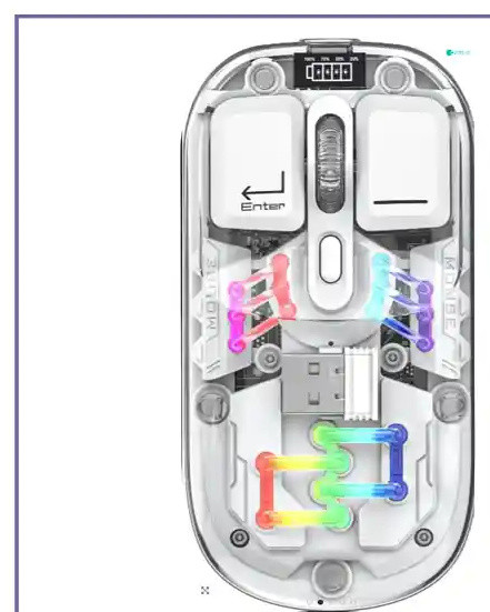 موس نورانی با بدنه شفاف کوتسی COTECi OF-026 Magic Crystal IV Mouse (E)
