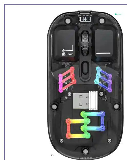 موس نورانی با بدنه شفاف کوتسی COTECi OF-026 Magic Crystal IV Mouse (E)