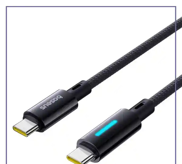 کابل دو سر تایپ سی فست شارژ 100 وات یک متری بیسوس Baseus Lit CB000148 (E)