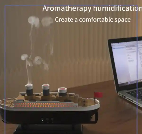 دستگاه بخور و رطوبت ساز سرد مدل کشتی تایتانیک jellyfish aroma diffuser (E)