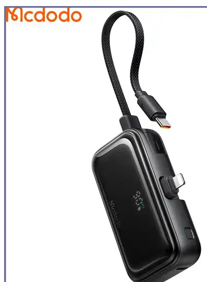 پاوربانک 22.5 وات 5000 با رابط لایتنینگ و کابل متصل Mcdodo Power Bank MC-780 (E)