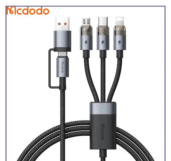 کابل 100 وات 2 به 3 مک دودو Mcdodo 6in1 Charging Cable CA-7260 (E)