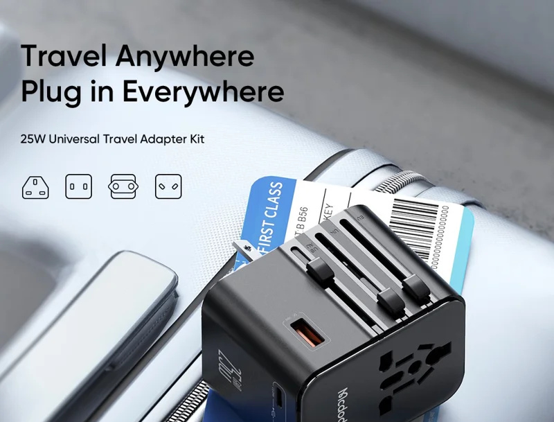 آداپتور شارژ مسافرتی 25 وات مکدودو یا کابل MCDODO CP-3260 Universal Travel Charging Adapter (E)