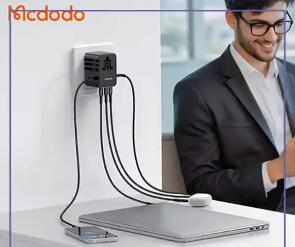 آداپتور شارژ مسافرتی 45 وات مکدودو یا کابل MCDODO CP-3270 Universal Travel Charging Adapter (E)