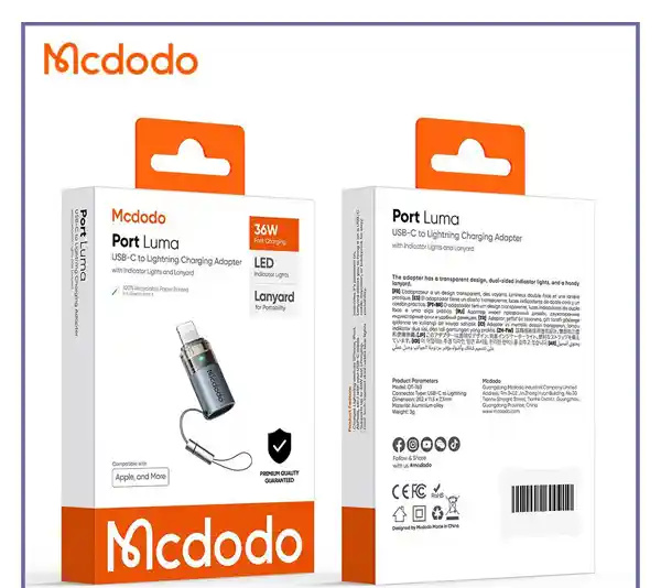 تبدیل پورت تایپ سی به لایتنینگ برند مک دودو MCDODO OT-7630 (E)