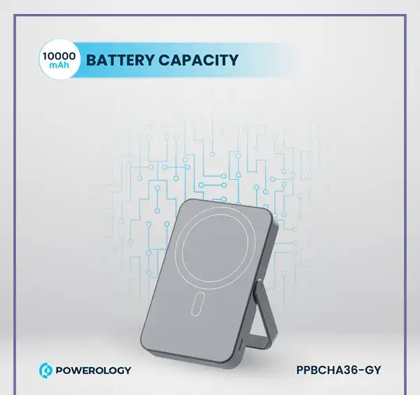 پاوربانک وایرلس 10000 پاورولوژی Powerology Magsafe Power Bank PPBCHA36 (E)