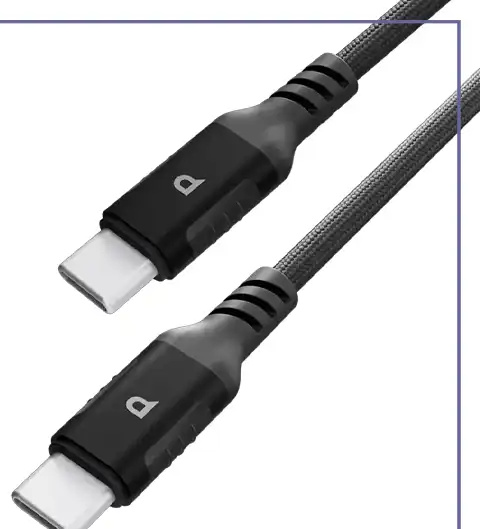 کابل شارژ دو سر تایپ سی 1.2 متر 60 وات پاورولوژی Powerology Cable PCAB020LGY (E)
