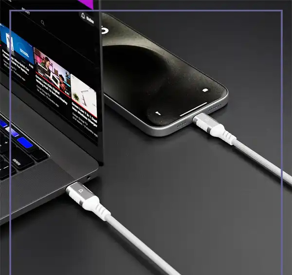 کابل شارژ دو سر تایپ سی 1.2 متر 60 وات پاورولوژی Powerology Cable PCAB020LGY (E)