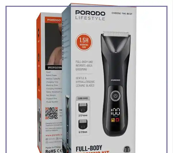 ریش تراش ماشین اصلاح پرودو Porodo Full-Body Grooming Kit PDLFST186BK (E)