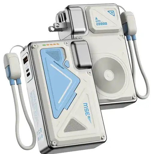 شارژر دیواری و پاوربانک وایرلس20000 پاورولوژی Powerology Wall Charger MagSafe PPBMH104BK (E)