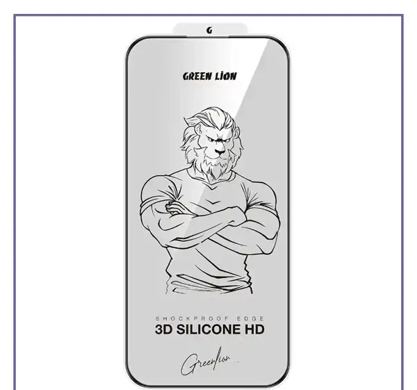 گلس آیفون 17 و 16 پرو گرین لاین Green Lion 3D Silicone Plus Iphone 17/16 Pro GN3DSIL17CL (E)